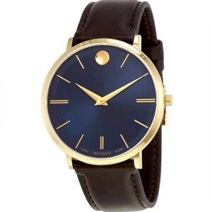 Movado Gold and Blue Watch